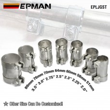 EPMAN 304 Stainless Steel Muffler Clamp Exhaust Butt Joint Pipe Clamps 51mm 58mm 60mm 70mm 64mm 76mm 89mm EPLJGST